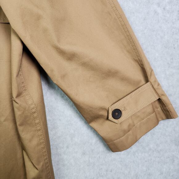 Everlane Long Mac Trench Coat Womens L Cotton Brown Minimalist Capsule Oversized - Picture 12 of 16